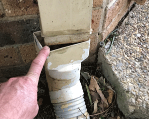 Plumbing leaks create unwanted moisture against the building Plumbing leaks create unwanted moisture against the building